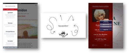 超小型出版3種。左からThe Magazine, Tapestry, Maura Magazine